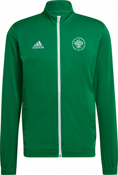 Adidas - Vg Træningstrøje Med Lynlås - Team green & hvid